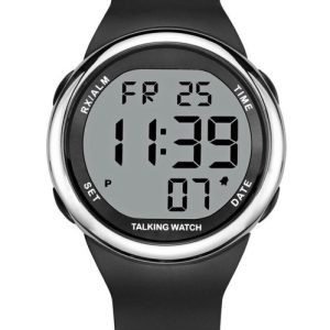 Men's Talking Atomic Watch, Jumbo LCD Face