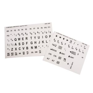 Large Computer Keyboard Stickers - Black on White
