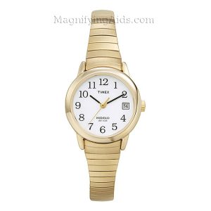Timex Ladies Indiglo Gold Tone Watch with Date