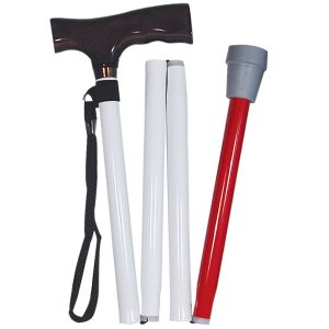VIP Adjustable Folding Support Cane T-Handle 33" to 37"