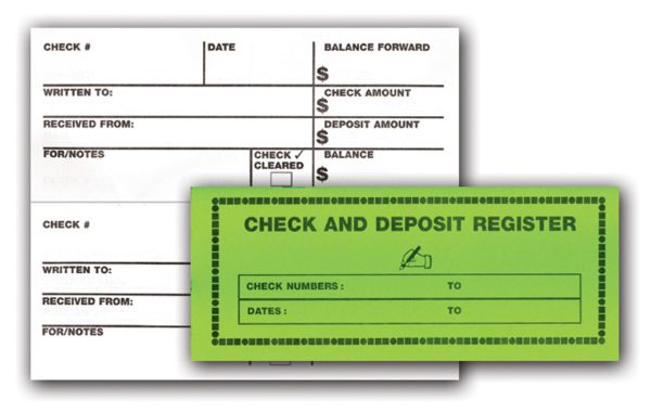 Large Print Check & Deposit Register