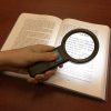 5X Hand Held Magnifier with 10 White LED Lighted 2.75 Inch Glass Lens - Image 2