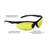 +2.0 Diopter Bifocal Safety Glasses: Yellow Lenses - Image 2