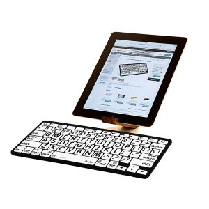 LargePrint Black on White - Mac Bluetooth Mini Keyboard