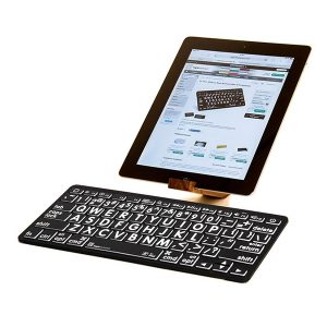 LargePrint White on Black - Mac Bluetooth Mini Keyboard