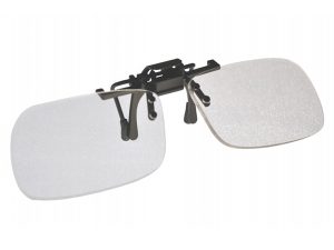 +1.0 Clip On & Flip Up Small Clear Magnifying Reading Glasses