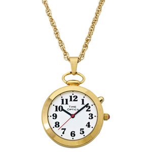 Ladies' Gold Talking Pendant Pocket Watch with Choice of Voice (Male & Female) - English