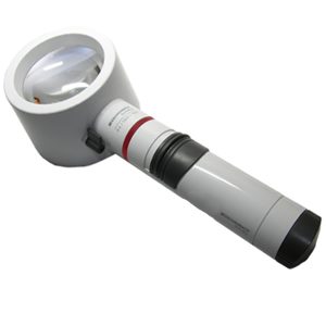 3X / 12D Eschenbach Incandescent Lighted Hand Held, Stand Magnifier - 3 Inch Lens
