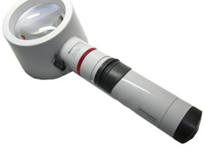4X / 16D Eschenbach Incandescent Lighted Hand Held, Stand Magnifier - 2.7 Inch Lens