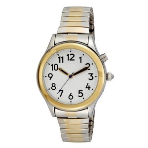 Ladies Two Tone Talking Watch White Face - Choice of Voices Male & Female - English