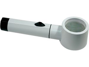 5X Illuminated Hand Held Stand Magnifier - 2.5 Inch Lens