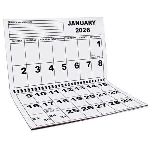 2026 Jumbo Large Print Calendar