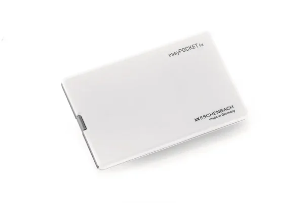 6X Eschenbach easyPocket Square Compact Magnifier – 2 Inch Lens – White - Image 2